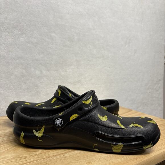 Crocs Bistro Clogs Banana Print Black Men’s Size 9 Women’s Size 11 - Picture 5 of 12